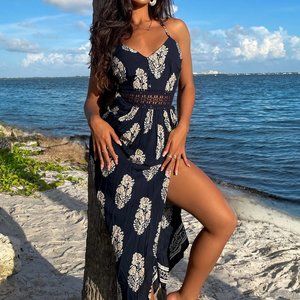 Fashion Nova Side Slit Maxi Dress